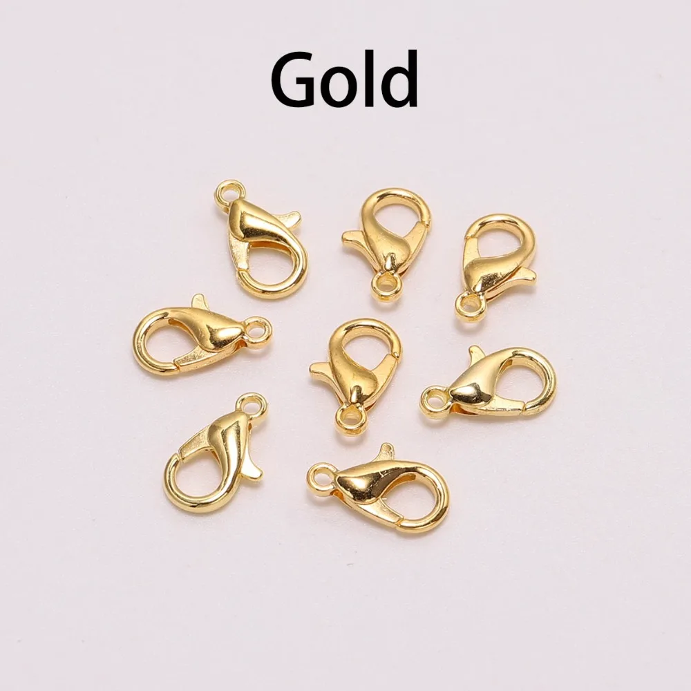 50pcs/lot Jewelry Findings Alloy Lobster Clasp Hooks For Jewelry Making Necklace bracelet Chain DIY Supplies Accessories
