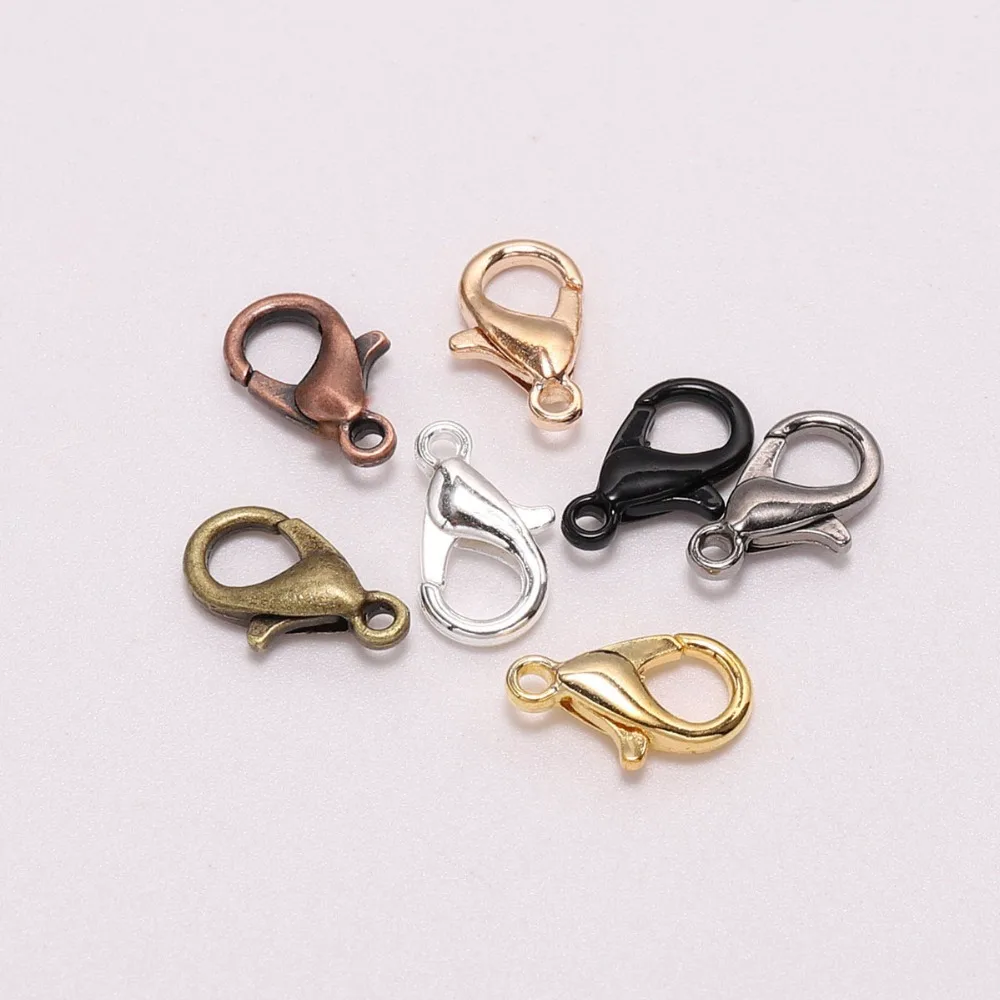 50pcs/lot Jewelry Findings Alloy Lobster Clasp Hooks For Jewelry Making Necklace bracelet Chain DIY Supplies Accessories