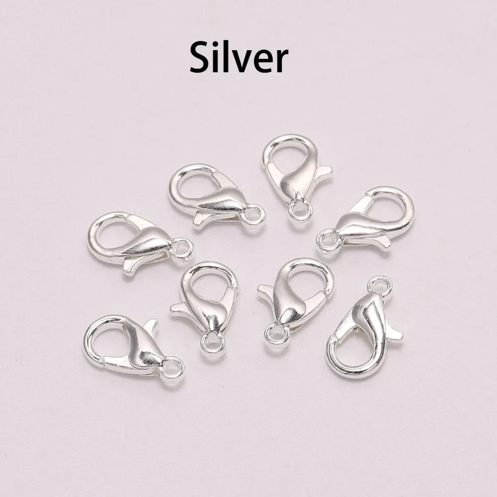 50pcs/lot Jewelry Findings Alloy Lobster Clasp Hooks For Jewelry Making Necklace bracelet Chain DIY Supplies Accessories