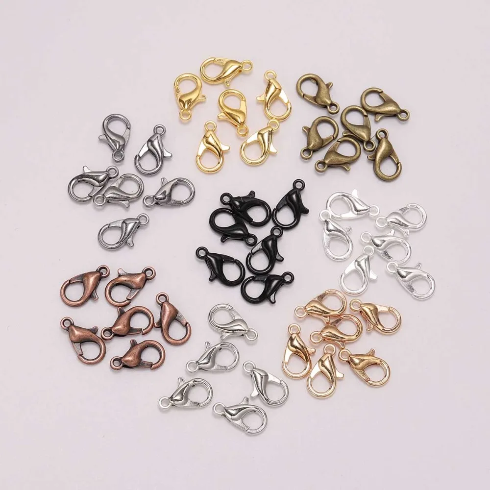 50pcs/lot Jewelry Findings Alloy Lobster Clasp Hooks For Jewelry Making Necklace bracelet Chain DIY Supplies Accessories