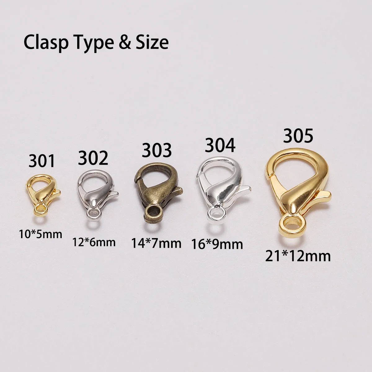 50pcs/lot Jewelry Findings Alloy Lobster Clasp Hooks For Jewelry Making Necklace bracelet Chain DIY Supplies Accessories