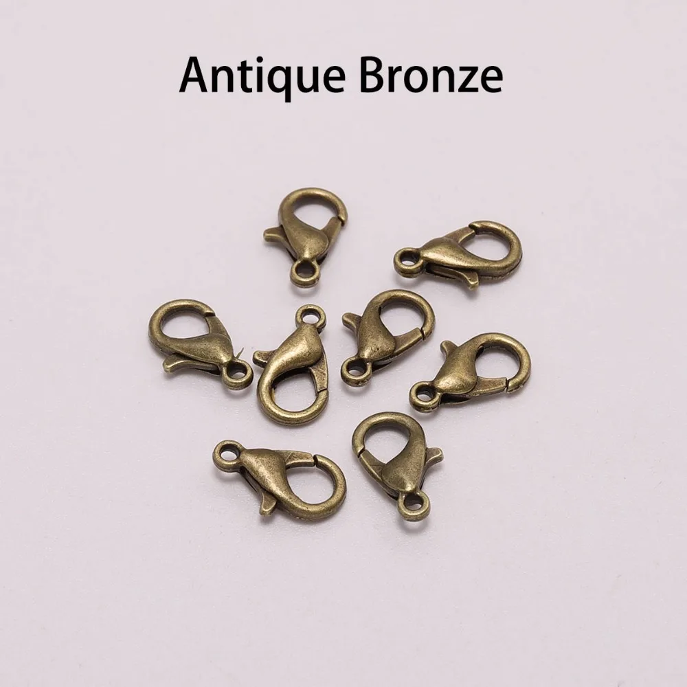 50pcs/lot Jewelry Findings Alloy Lobster Clasp Hooks For Jewelry Making Necklace bracelet Chain DIY Supplies Accessories