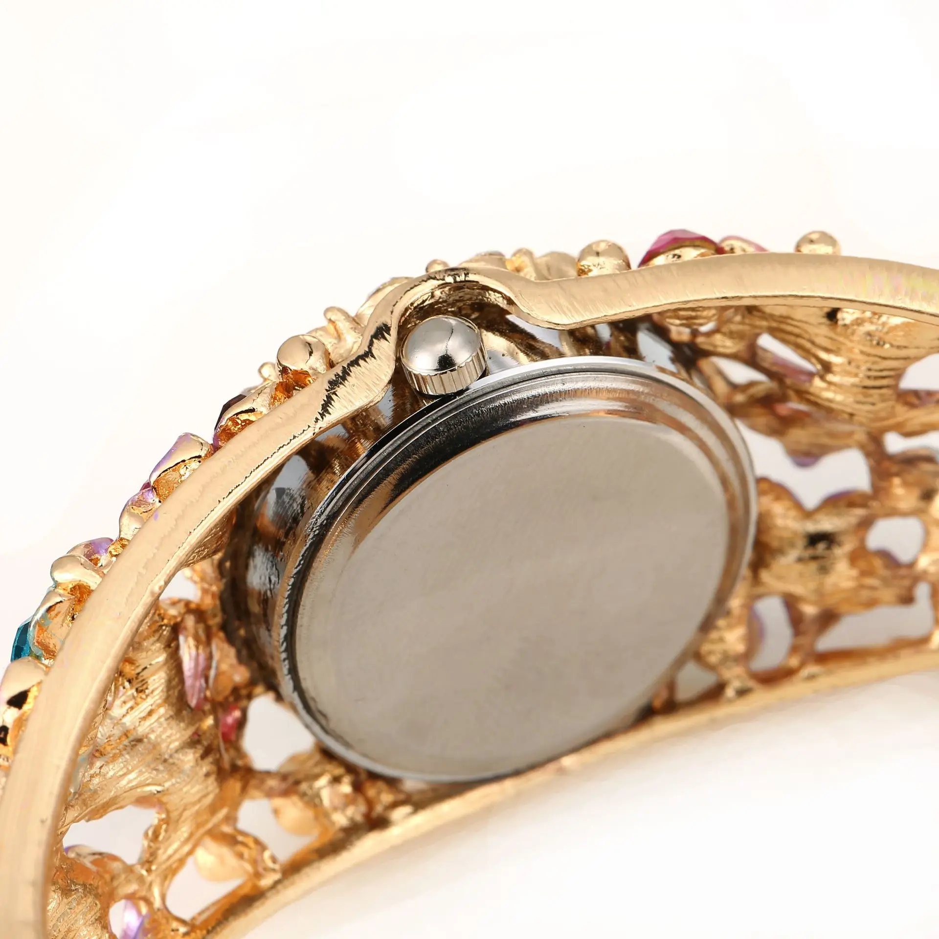 Women's Watches Stainless Steel Rhinestone Quartz Watch Women Fashion Flower Vintage Bangle Elegant Wristwatch Zegarek Damski