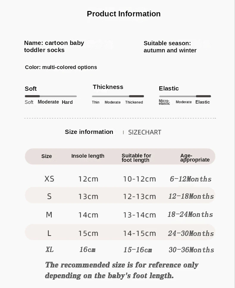 Baby Anti-slip Socks Newborn Warm Crib Floor Shoes with Rubber Sole for Children Boy Toddler Foot Girl Infant Cute Kids Slippers