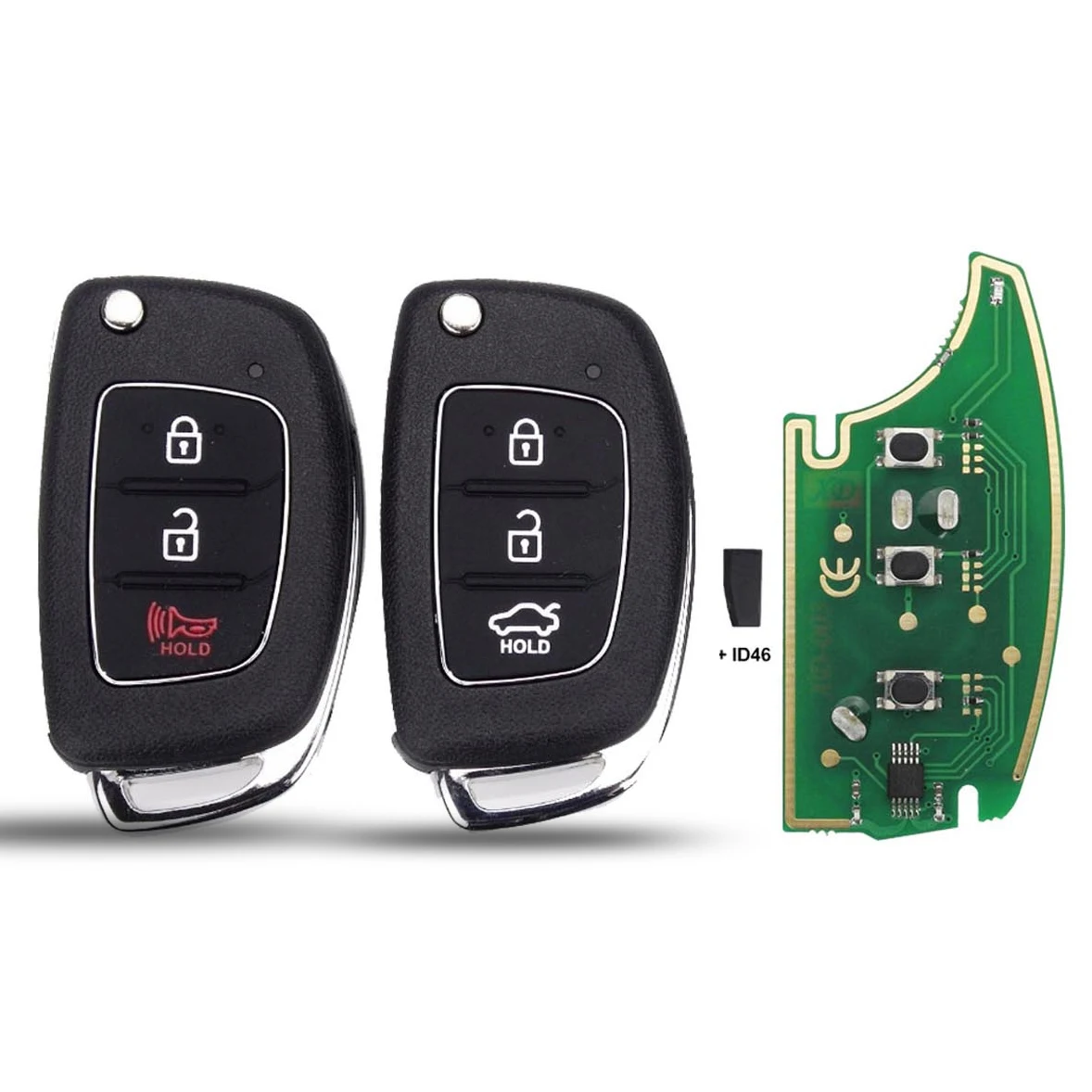 jingyuqin 3B 433Mhz With id46 Car Key Board Control For Hyundai Solaris Accent Tucson l10 l20 l30 Kia Rio Ceed