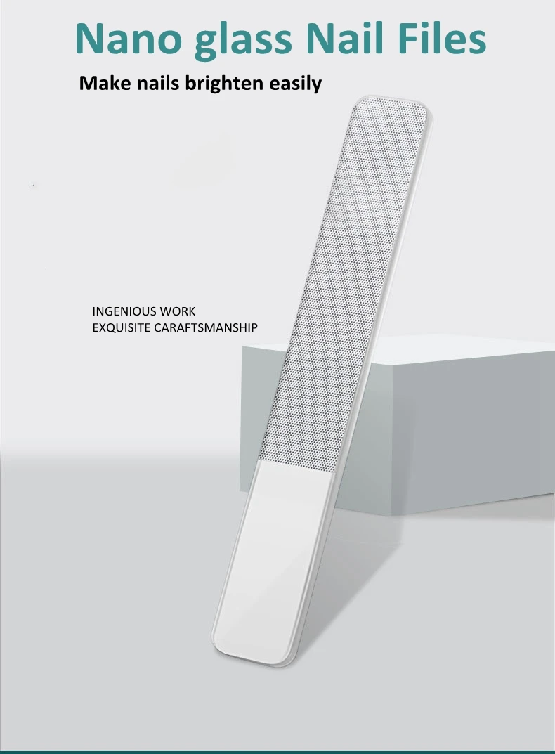 Nano Glass Nail Files Professional Polishing Manicure Art Tool Washable make nails brighten easily like nail polish