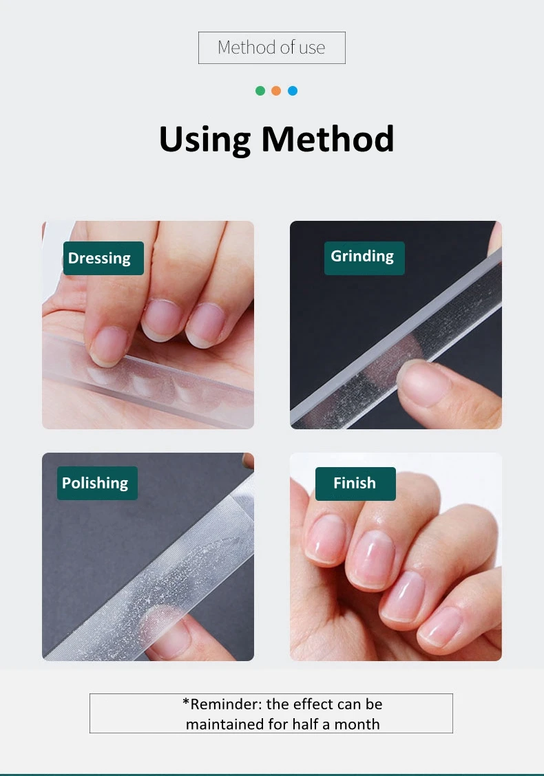 Nano Glass Nail Files Professional Polishing Manicure Art Tool Washable make nails brighten easily like nail polish