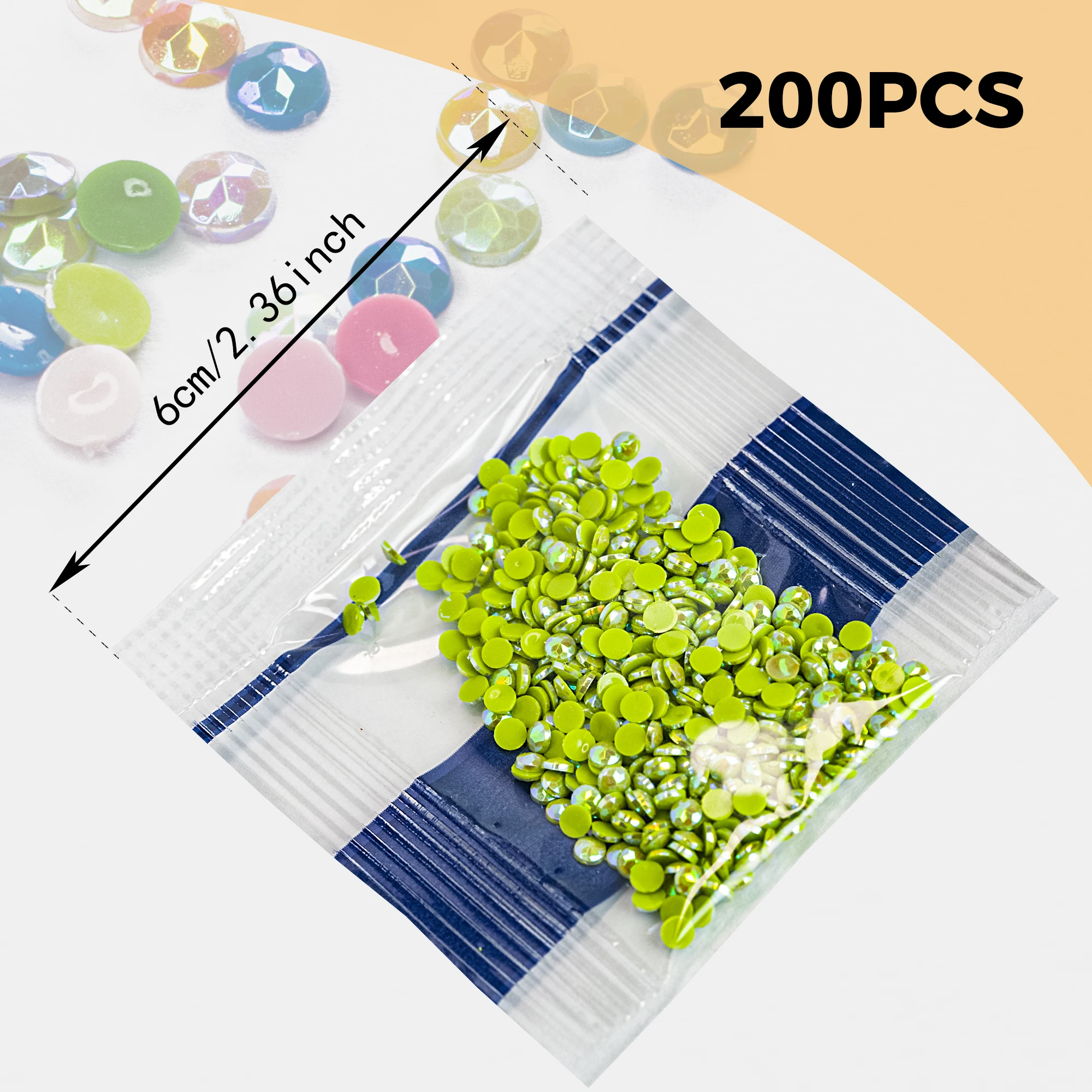 60 Colors Diamond Beads for 5D Diamond Painting Accessories, Resin AB Diamond Painting Drills Round 2.8MM