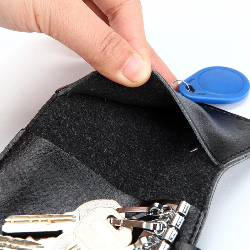 Leather Keychain Men Women Key Holder Organizer Card Holder Woman for Cards Business Bag for Men Key Organizer Purse Keychain