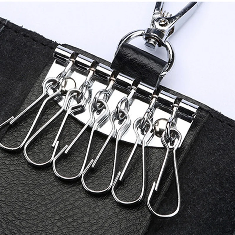 Leather Keychain Men Women Key Holder Organizer Card Holder Woman for Cards Business Bag for Men Key Organizer Purse Keychain