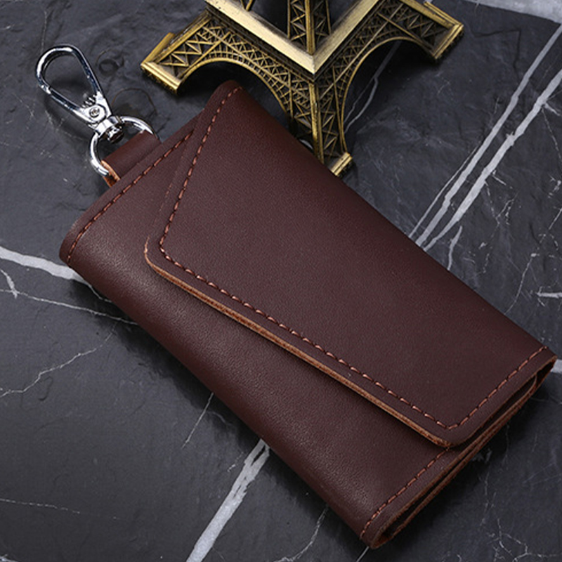 Leather Keychain Men Women Key Holder Organizer Card Holder Woman for Cards Business Bag for Men Key Organizer Purse Keychain