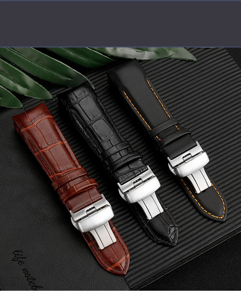 Genuine Leather Curved End Watchband For Tissot Watch Belt 1853 COUTURIER T035627A T035407A T035439 Men's Strap 22mm 23mm 24mm
