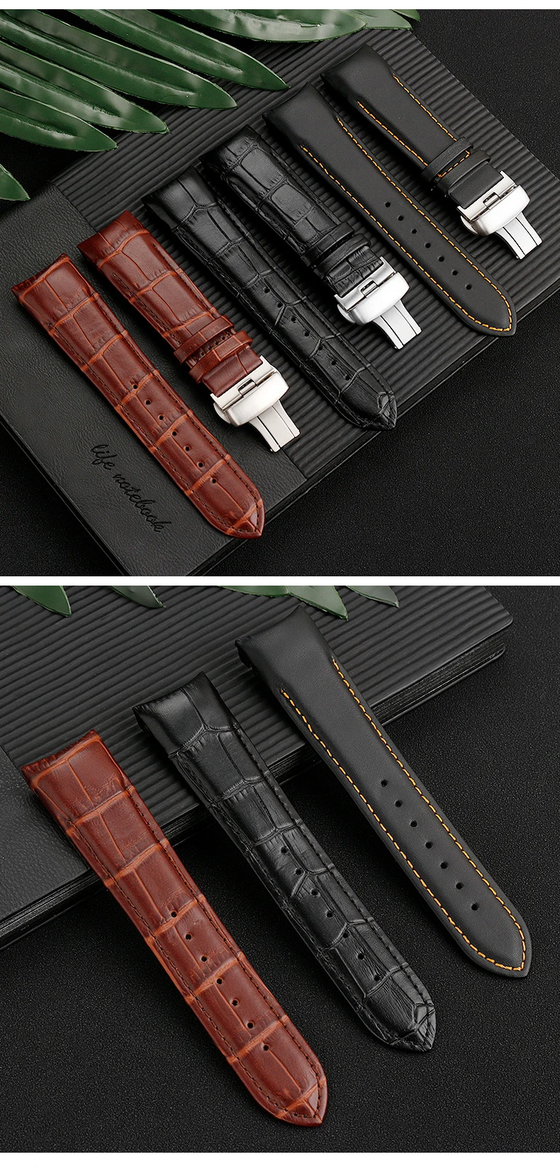 Genuine Leather Curved End Watchband For Tissot Watch Belt 1853 COUTURIER T035627A T035407A T035439 Men's Strap 22mm 23mm 24mm