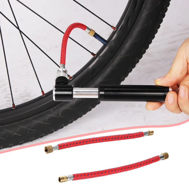Universal Bicycle Pump Hose Flexible Tire Valve Tube Extension Replacement Pump Parts 160mm Long