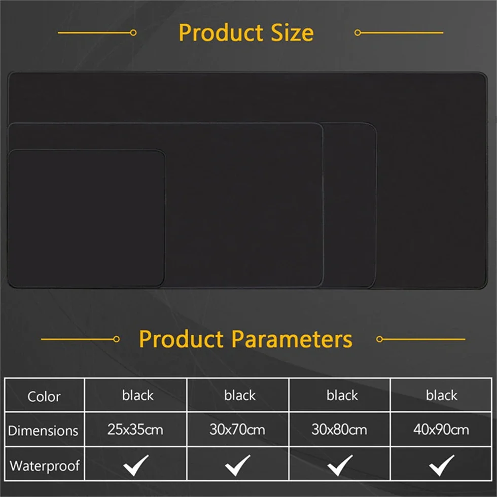 Xxl Mouse Pad Gaming Computer Mousepad Gamer Desk Mat Black Big Office Carpet Mause Pads PC Accessories Keyboard Pads Play Mats