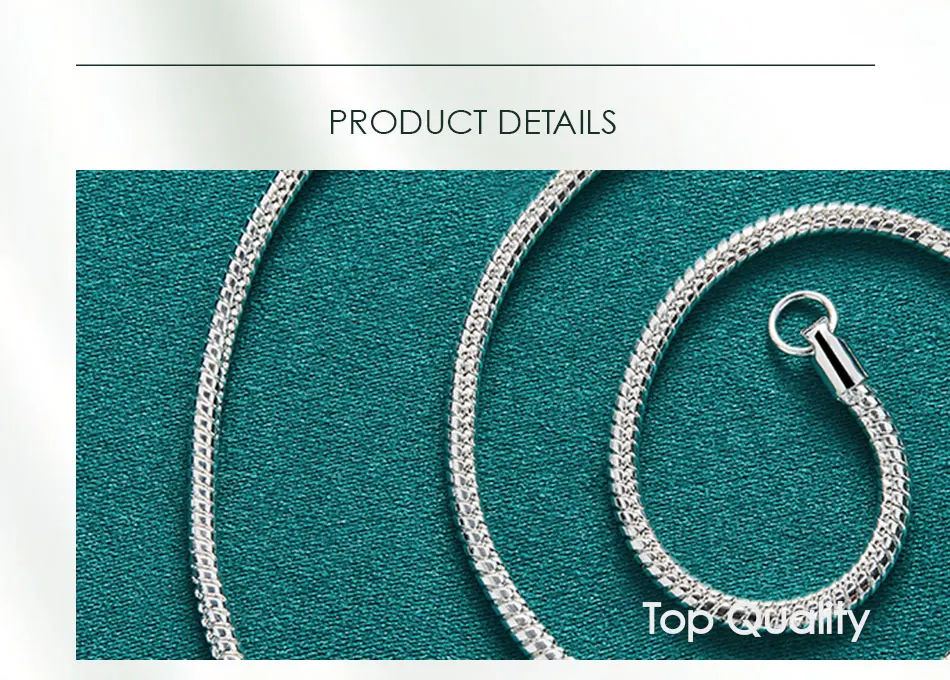 DOTEFFIL Silver Color 16/18/20/22/24/26/30 Inch Snake Chain Bracelet Necklace Sets For Women Man Fashion Charm Jewelry