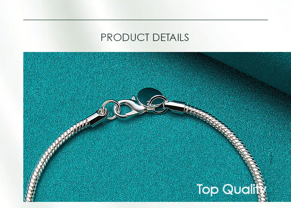 DOTEFFIL Silver Color 16/18/20/22/24/26/30 Inch Snake Chain Bracelet Necklace Sets For Women Man Fashion Charm Jewelry