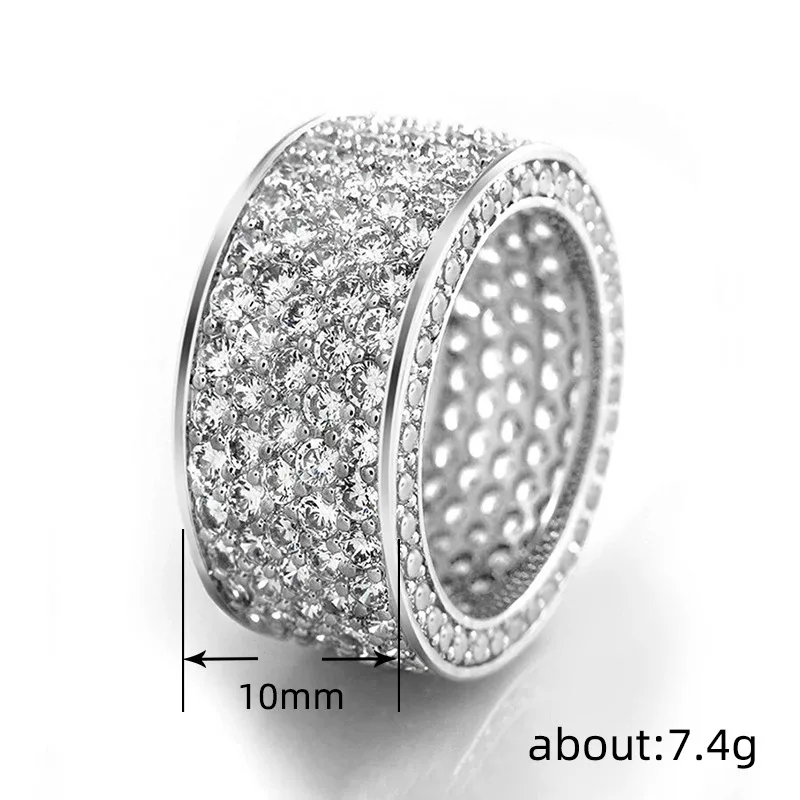 New Bling  Cubic Zirconia Women's Rings Geometric Square Band Design Luxury Fashion Female Ring for Party  Jewelry