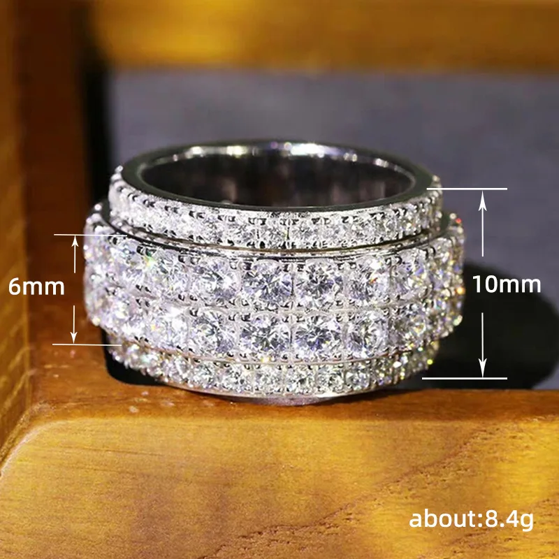 New Bling  Cubic Zirconia Women's Rings Geometric Square Band Design Luxury Fashion Female Ring for Party  Jewelry