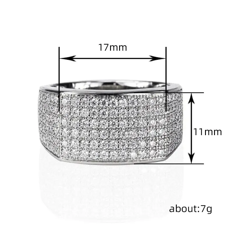 New Bling  Cubic Zirconia Women's Rings Geometric Square Band Design Luxury Fashion Female Ring for Party  Jewelry