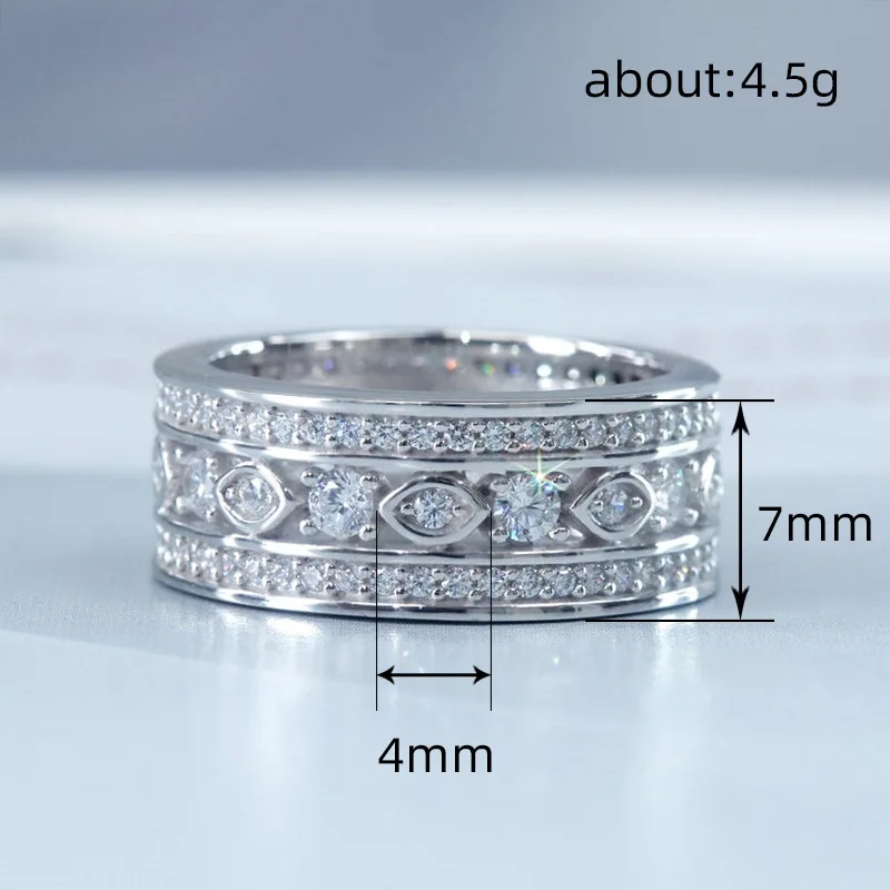 New Bling  Cubic Zirconia Women's Rings Geometric Square Band Design Luxury Fashion Female Ring for Party  Jewelry