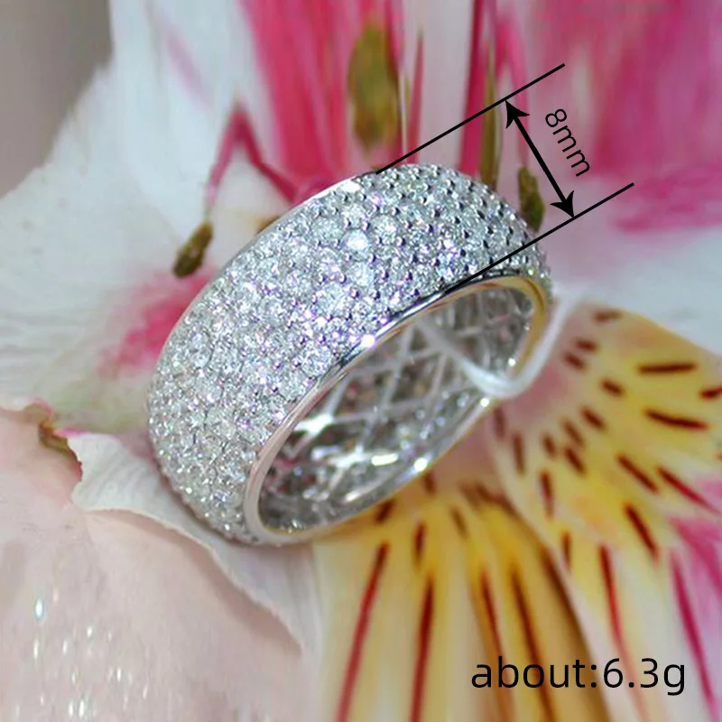 New Bling  Cubic Zirconia Women's Rings Geometric Square Band Design Luxury Fashion Female Ring for Party  Jewelry