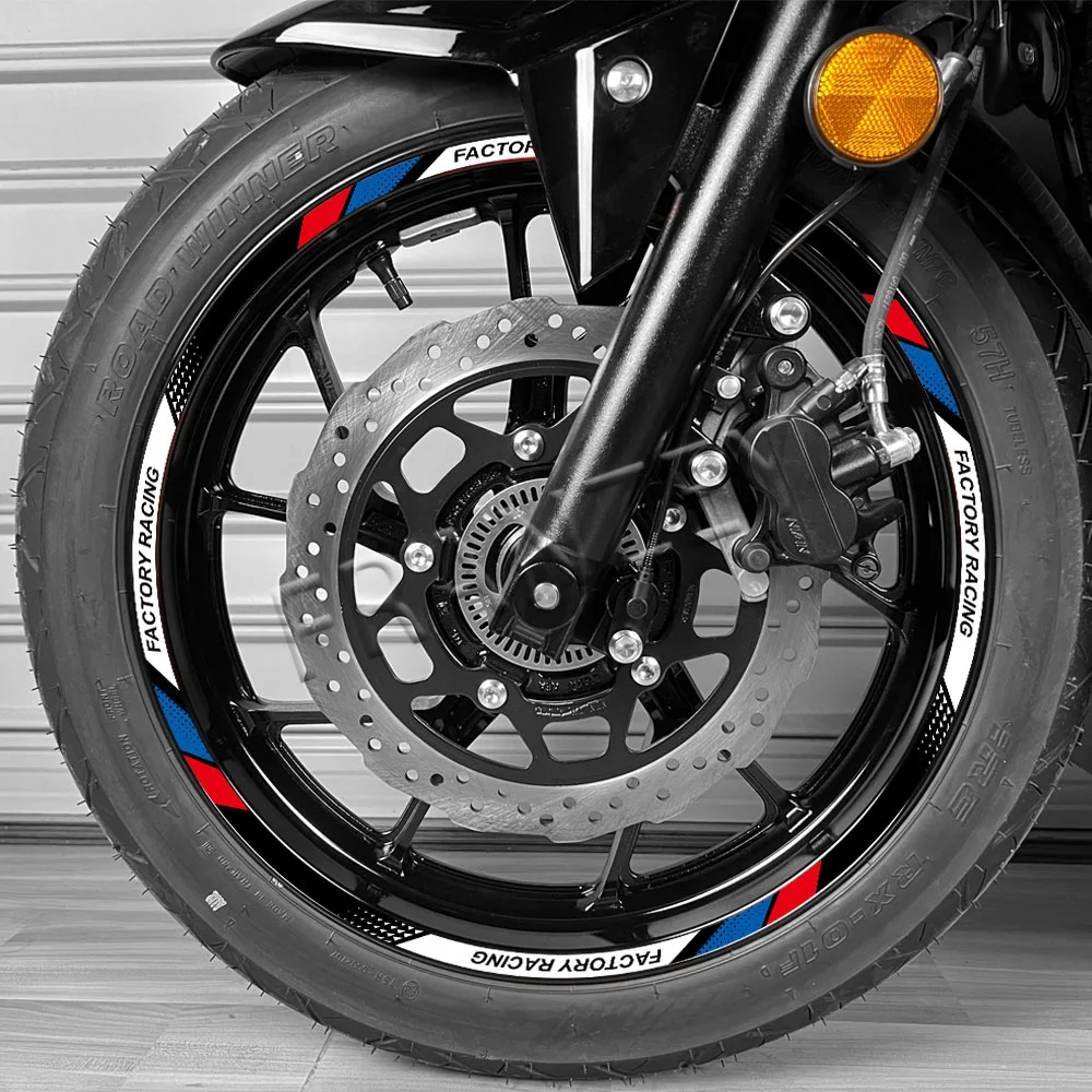 Reflective Motorcycle Wheel Strip Stickers Rim Scooter Hub Tape Decals 12"13"14"15"16"17"18" For Yamaha Kawasaki Triumph Benelli