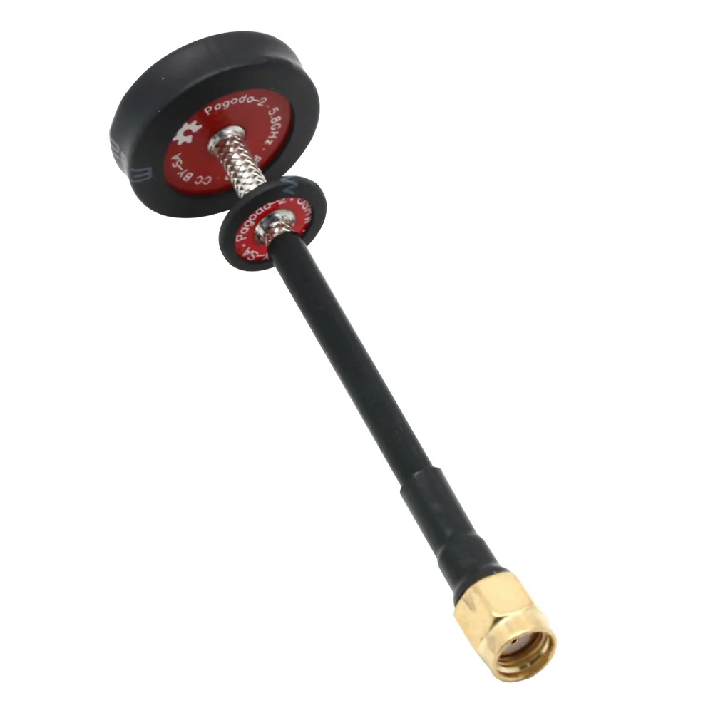 Pagoda 2 5.8G 5dBi 50W Omnidirectional Omni FPV Flat Panel Pagoda Antenna RHCP SMA/RP-SMA 80mm for FPV Racing Copter