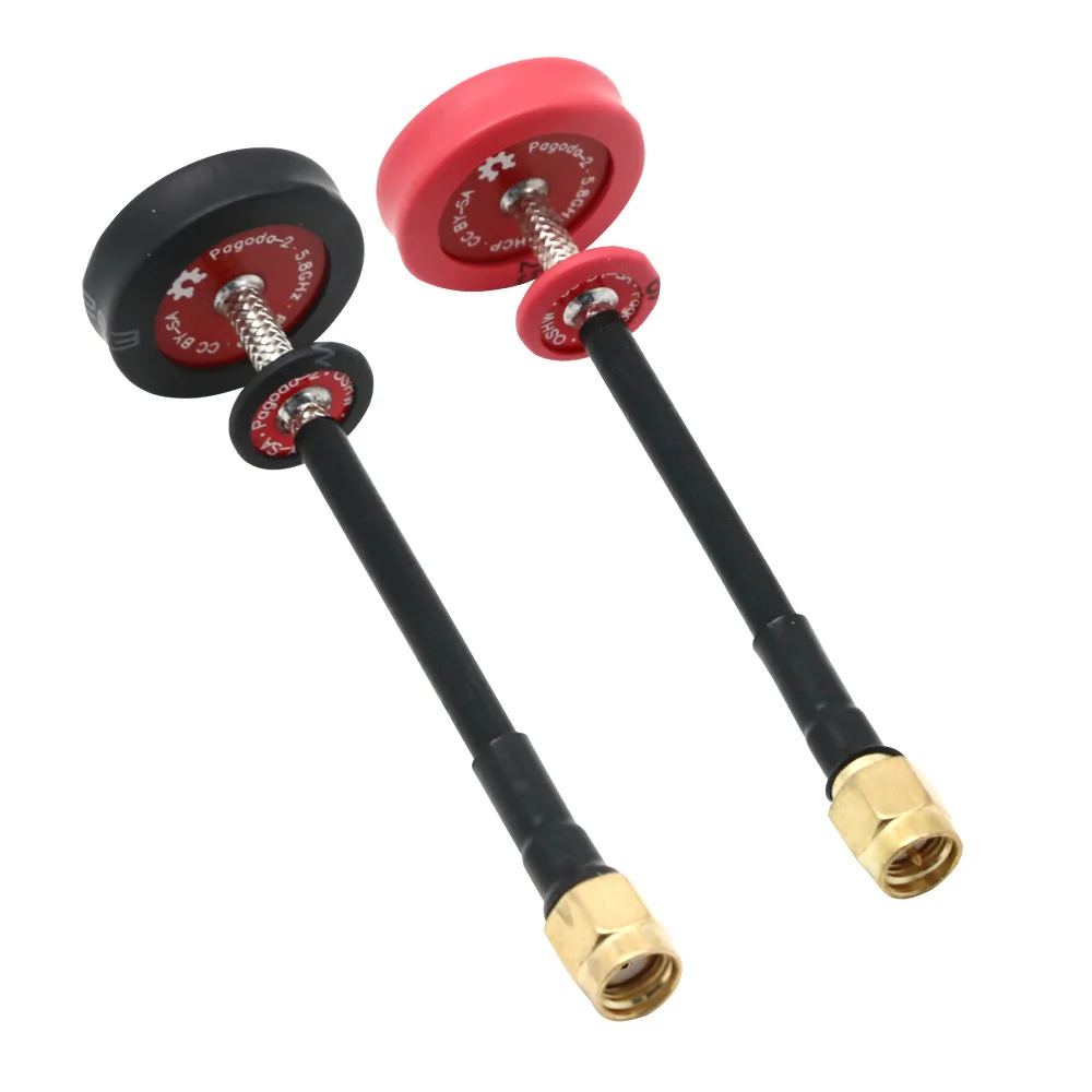 Pagoda 2 5.8G 5dBi 50W Omnidirectional Omni FPV Flat Panel Pagoda Antenna RHCP SMA/RP-SMA 80mm for FPV Racing Copter