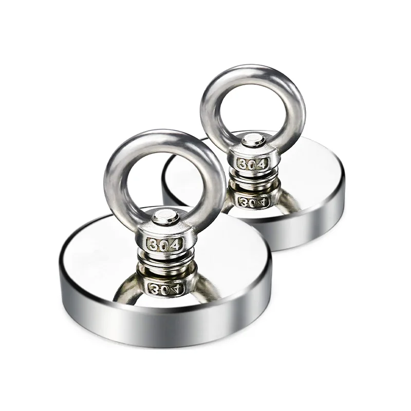 Search Magnetic Pot KNJ20- 90 Strong Neodymium Magnet 300KG Powerful Fishing Magnet Deep Sea Fishing Magnet with Ring Searcher
