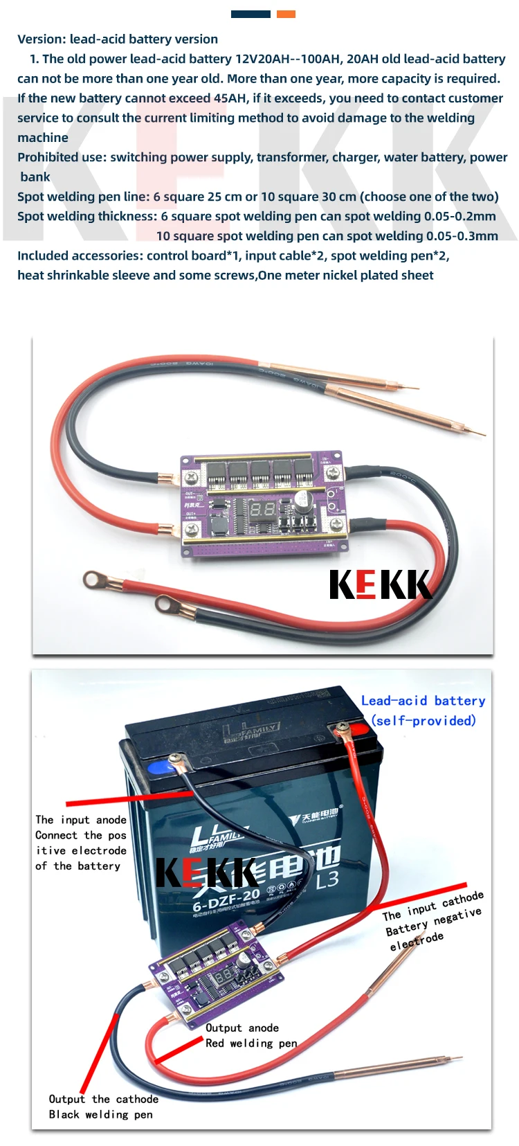 Portable 99 Gear 12V DIY Spot Welder Kit PCB Control Board 18650 Battery Spot Welding Machine
