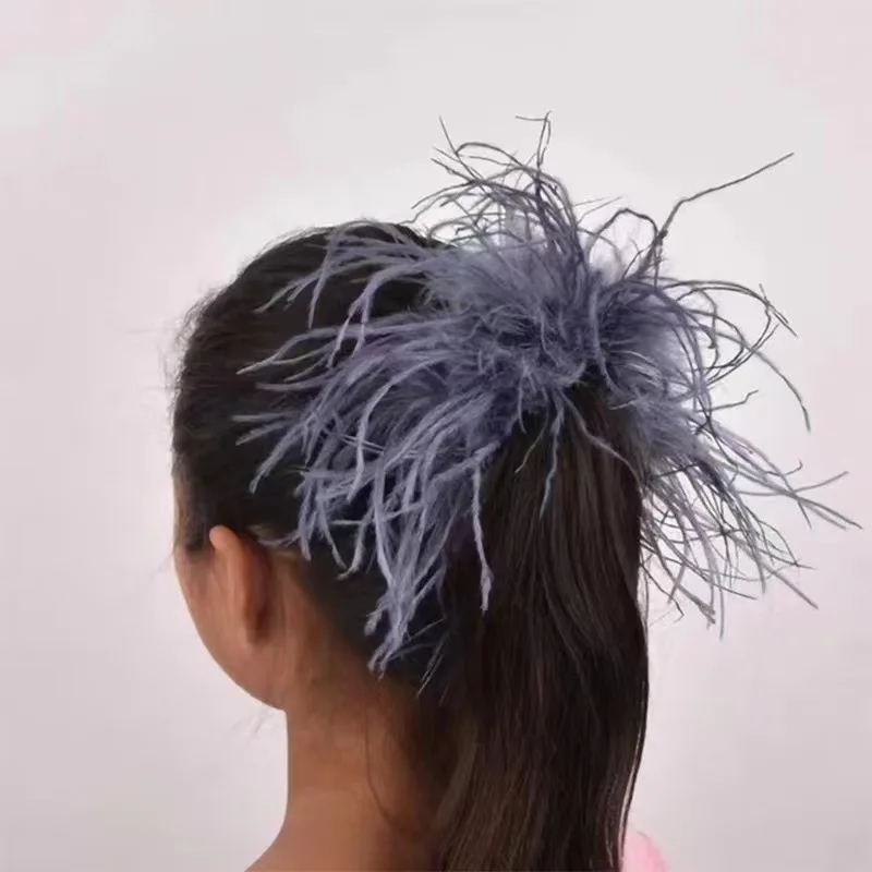 Real Ostrich Feather Cuffs women Wrist Sleeve fur cuff Luxury Furry Feather feather cuff snap bracelet Lady Feather Anklets