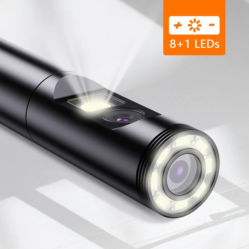 Dual Lens Camera WIFI Endoscope HD1080P 5.5MM 8MM Mini Inspection Borescope LEDs IP68 Waterproof Sanke for Android Phones Iphone