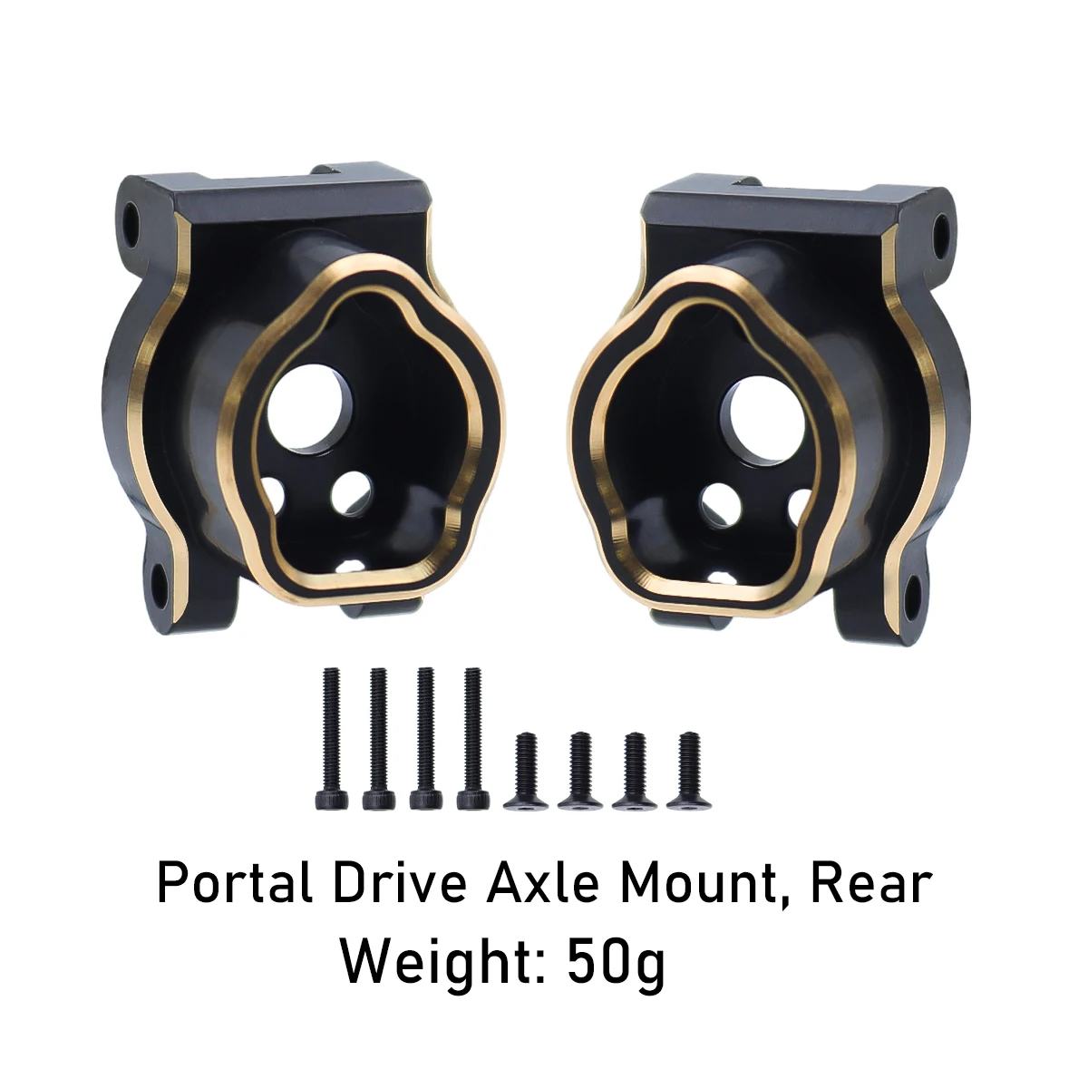 Brass Black Counterweight Portal Axle C-Hub For 1/10 TRX4 TRX6 RC Crawler Car Upgrade Parts
