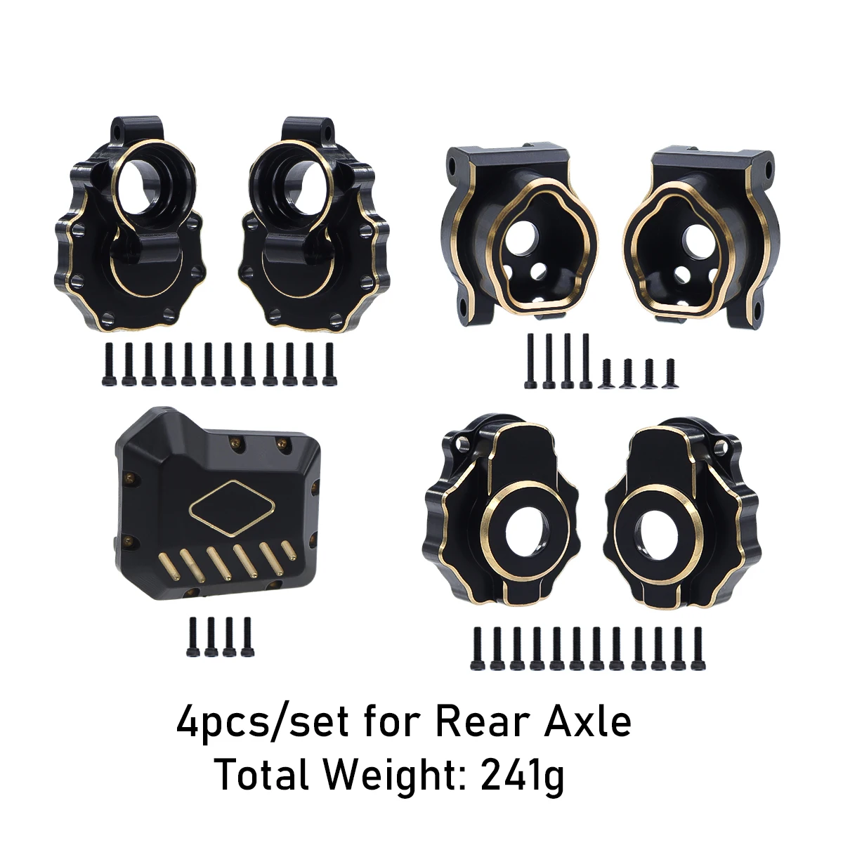 Brass Black Counterweight Portal Axle C-Hub For 1/10 TRX4 TRX6 RC Crawler Car Upgrade Parts
