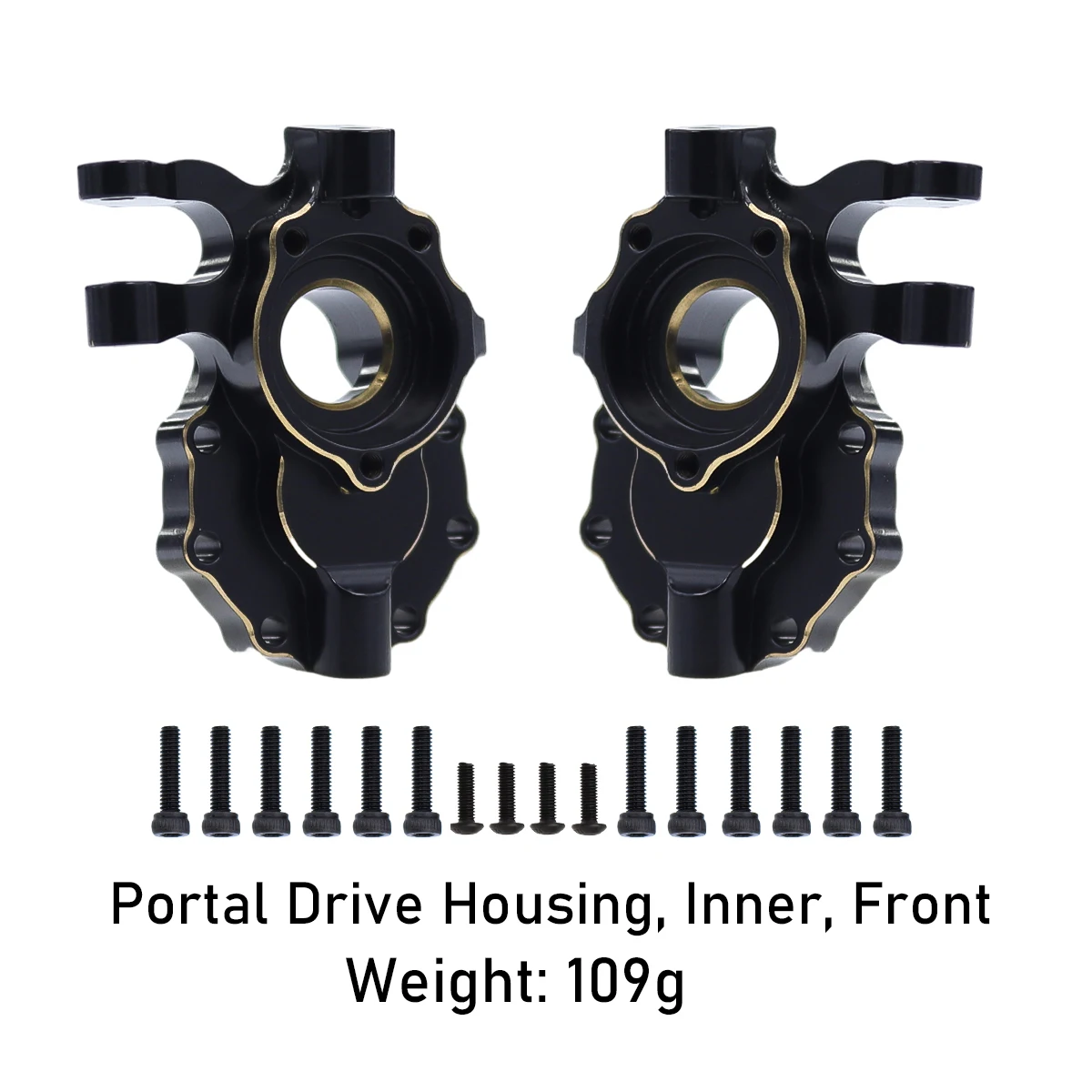 Brass Black Counterweight Portal Axle C-Hub For 1/10 TRX4 TRX6 RC Crawler Car Upgrade Parts