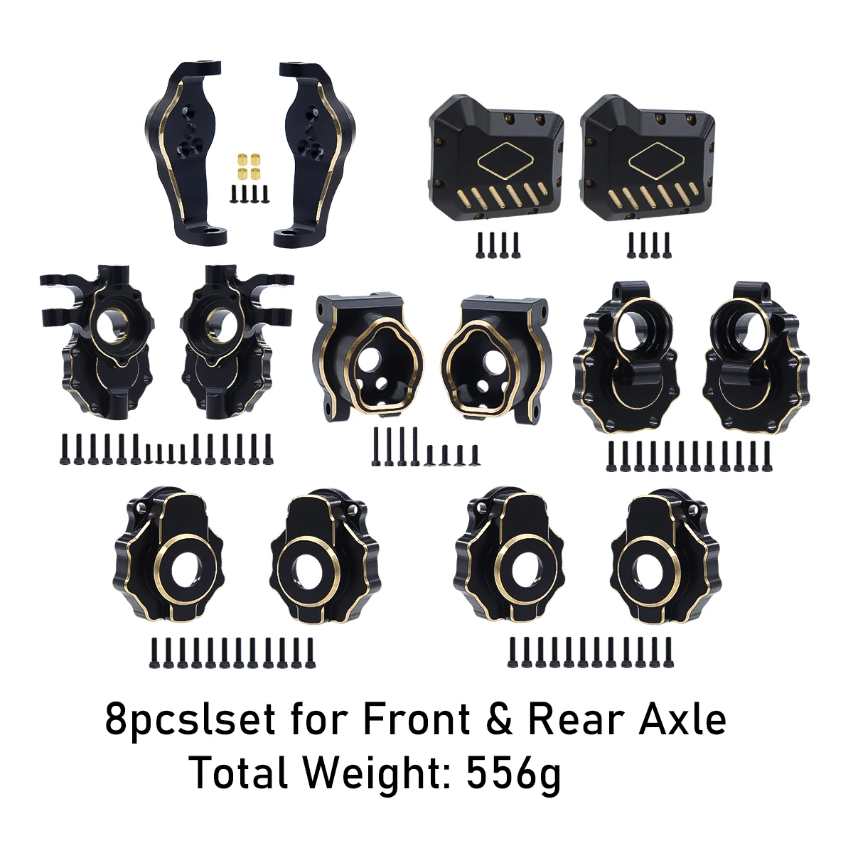 Brass Black Counterweight Portal Axle C-Hub For 1/10 TRX4 TRX6 RC Crawler Car Upgrade Parts