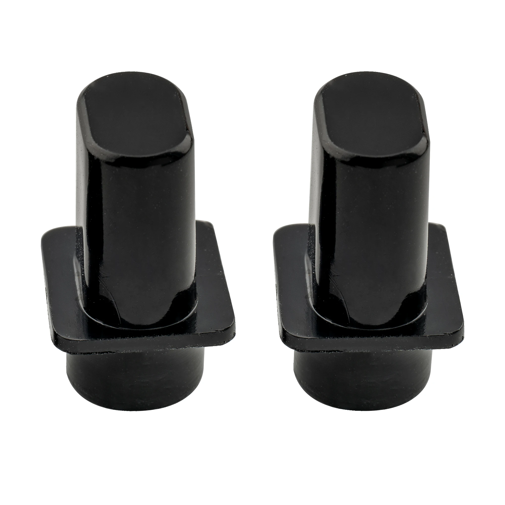 Musiclily Pro Inch Size Top Hat Guitar Switch Tips 3-Way Pickup Selector Switch Knobs for USA Fender Tele Style,Black (Set of 2)