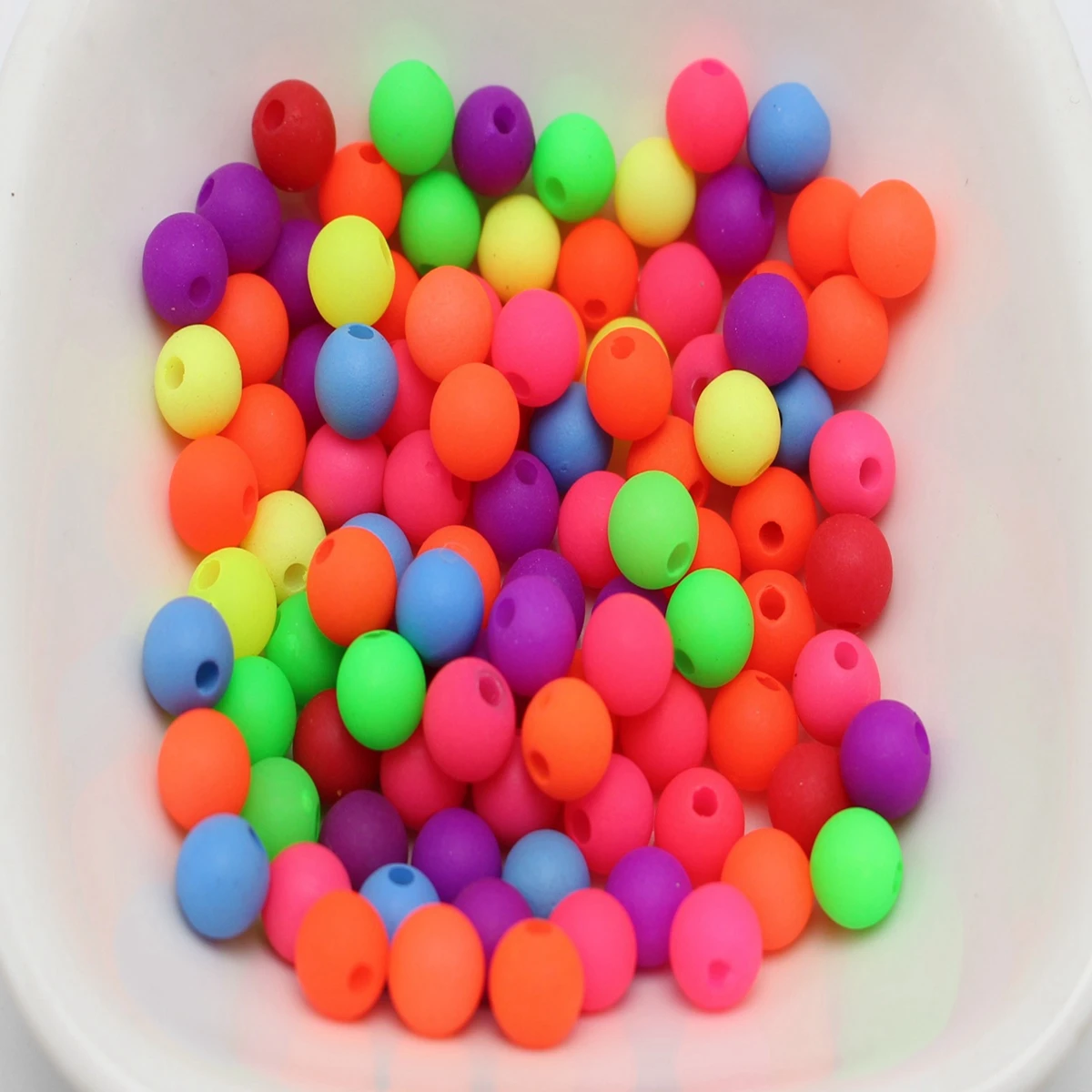 Mixed Frost Neon Color Acrylic Round Beads 3mm 4mm 5mm 6mm 8mm 10mm Smooth Ball