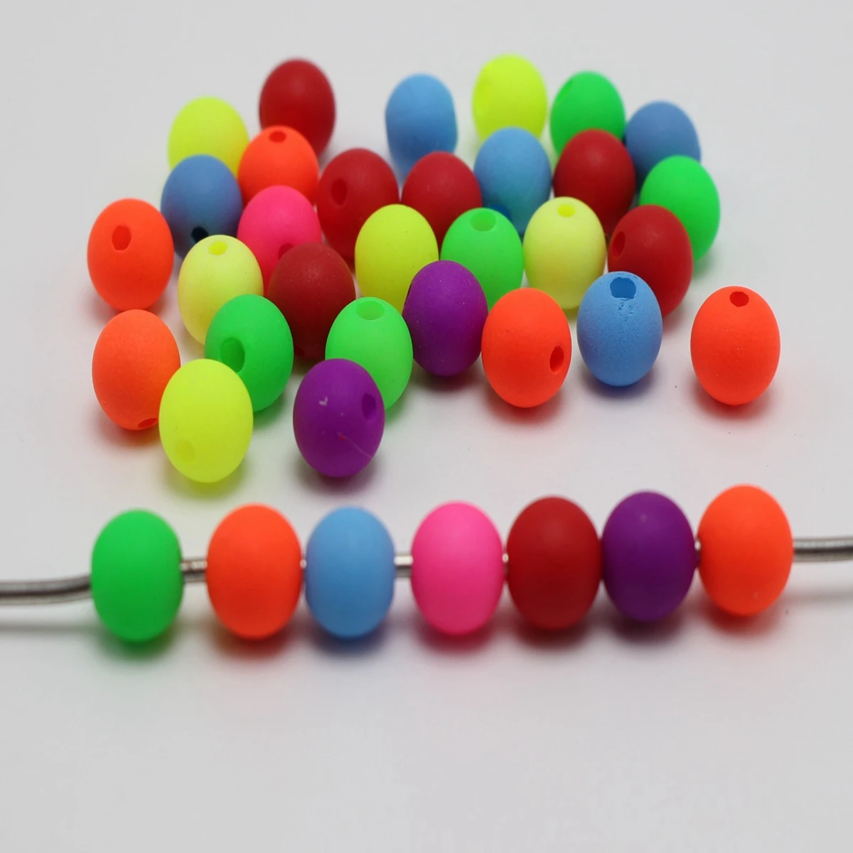 Mixed Frost Neon Color Acrylic Round Beads 3mm 4mm 5mm 6mm 8mm 10mm Smooth Ball