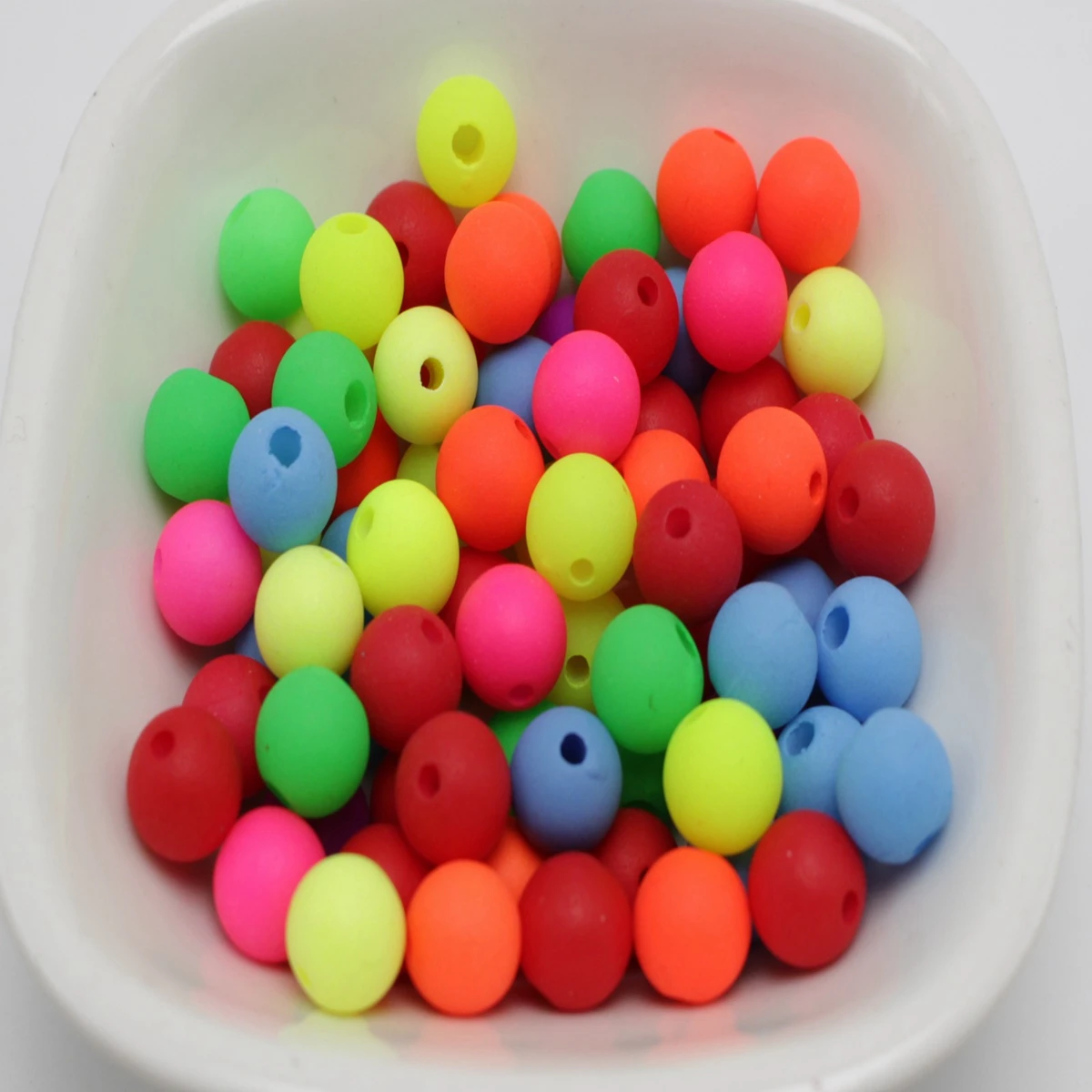 Mixed Frost Neon Color Acrylic Round Beads 3mm 4mm 5mm 6mm 8mm 10mm Smooth Ball