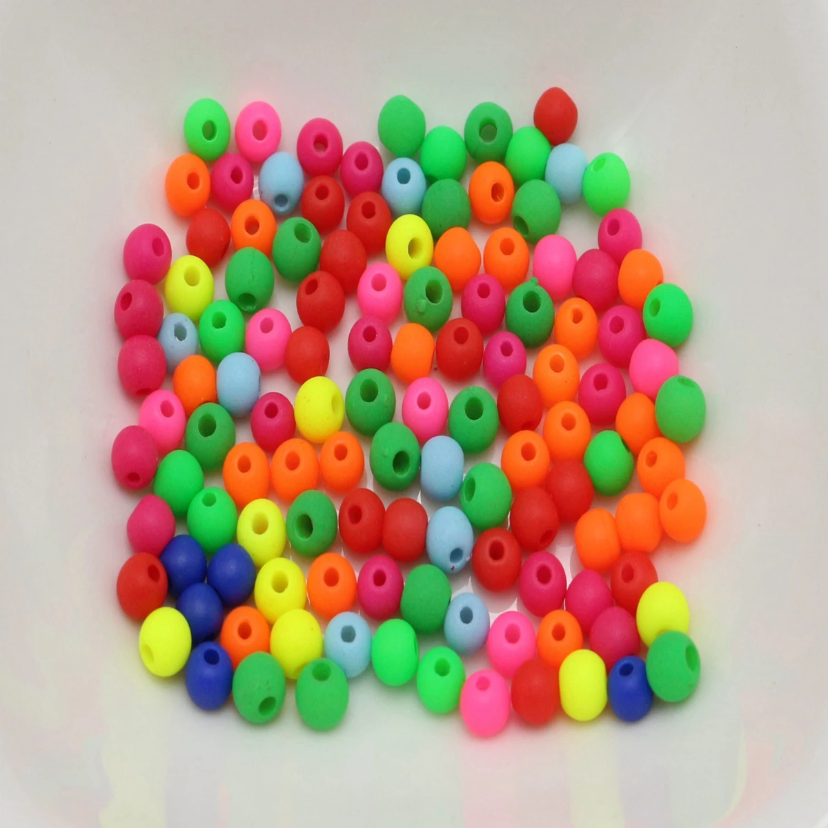 Mixed Frost Neon Color Acrylic Round Beads 3mm 4mm 5mm 6mm 8mm 10mm Smooth Ball