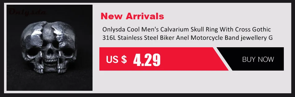 Free shipping Style Stainless Steel Gothic Accessories Lost Skull Ring Anel Masculino Punk Jewelry Boyfriend Gift OSR731