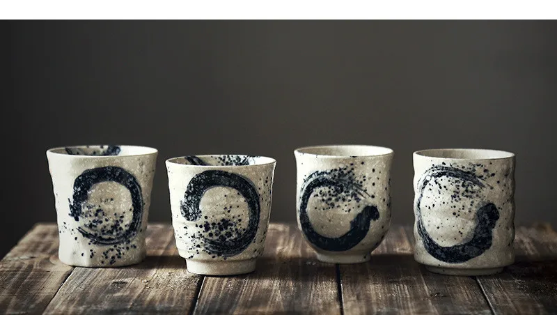Japan and South Korea Ceramic Tea Cup Stoneware Hand-Painted Cup Japanese Kung Fu Tea Cup Coffee Milk Cup