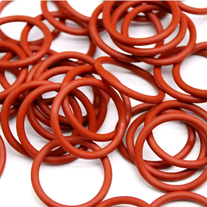 5/10/50pcs Red Silicone Ring Gasket CS 4mm OD 15 ~ 80mm Silicon O Ring Gasket Food Grade Rubber O-Ring VMQ Assortment HVAC Tools