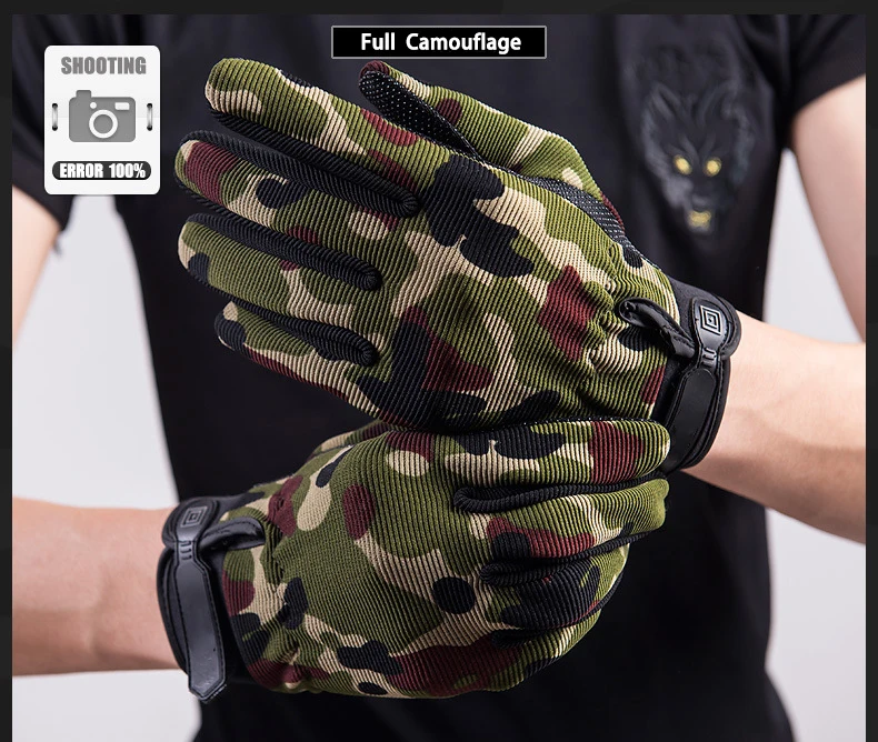 Summer Men's Tactical Gloves Cycling Full Finger Lightweight Breathable Riding Bicycle Non-slip Half Finger Women Gloves Fishing