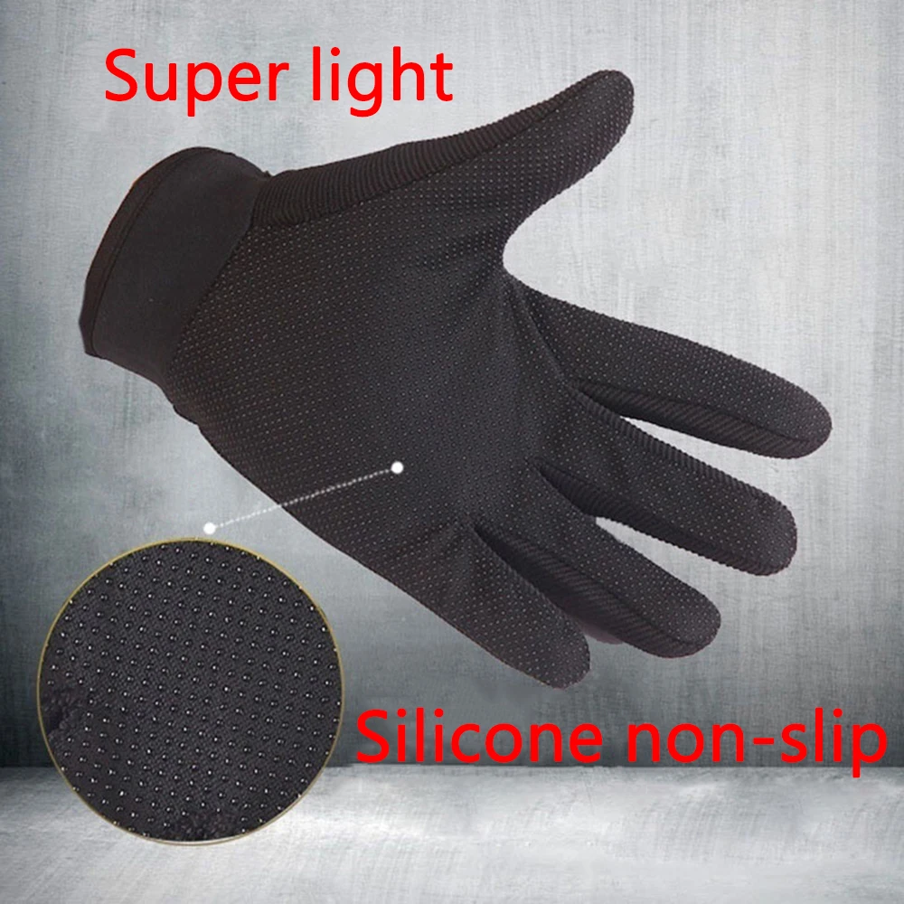 Summer Men's Tactical Gloves Cycling Full Finger Lightweight Breathable Riding Bicycle Non-slip Half Finger Women Gloves Fishing