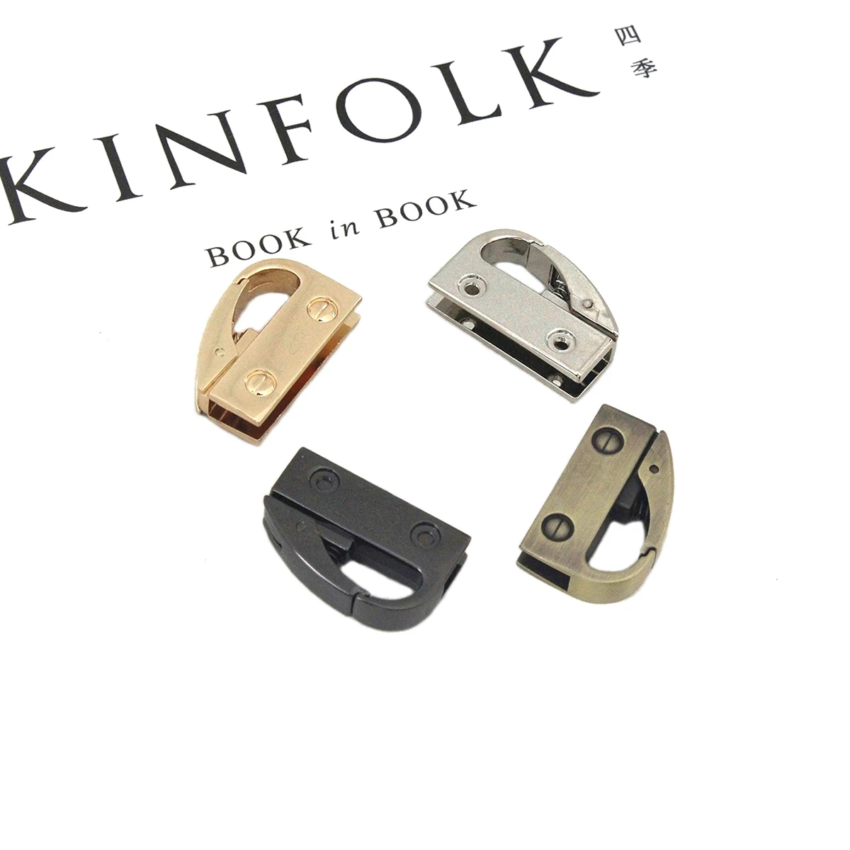 2pcs Metal Bag Side Anchor Gusset Hanger Carabiner Clamps Clip Snap Hook Buckle Side Edge Anchor for Bag Strap Parts Accessories