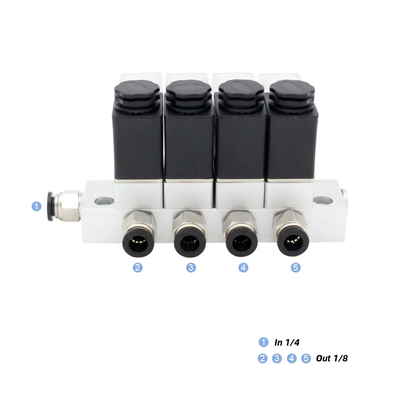 Solenoid Valve Normally Closed 2V025 AC220V DC12V24V multi-way combination type valve air magnetic Pneumatic 2V025-06 2V025-08