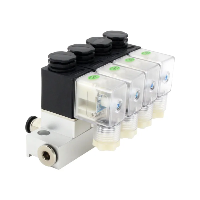 Solenoid Valve Normally Closed 2V025 AC220V DC12V24V multi-way combination type valve air magnetic Pneumatic 2V025-06 2V025-08
